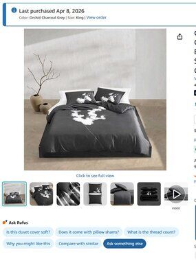 Calvin Klein - King (long) Pillowcases (ONLY) 2x (Orchid Charcoal Grey)